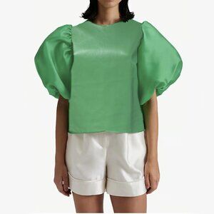 *RARE* Versona Faux Leather Blouse